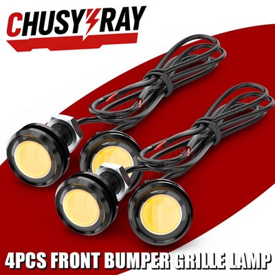 4PACK Eagle Eye Lamps LED DRL Fog DaytimeRunningCar Light Tail Backup 12V Amber