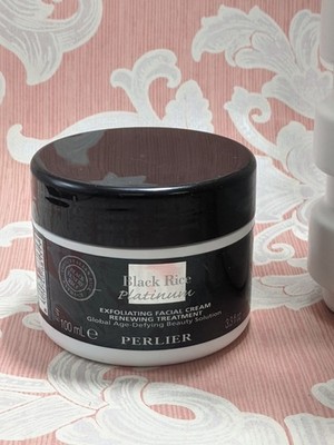 Perlier Black Rice Platinum Exfoliating Facial  Renewing Treatment 3.3oz
