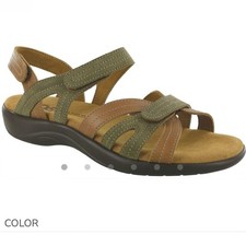 SAS Pier Heel Strap Sandal in Desert Sage Sz....