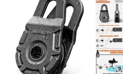  Forged Snatch Block (18 Ton Work Load) Extreme Recovery Winch Pulley System 