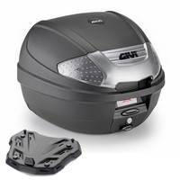 Givi Bauletto E300NT2B + Piastra SR2117M FüR Mbk Skyliner 125 250 2014 Schwarz