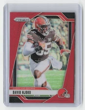 David Njoku 2024 Panini Prizm Red SSP Case Hit #68