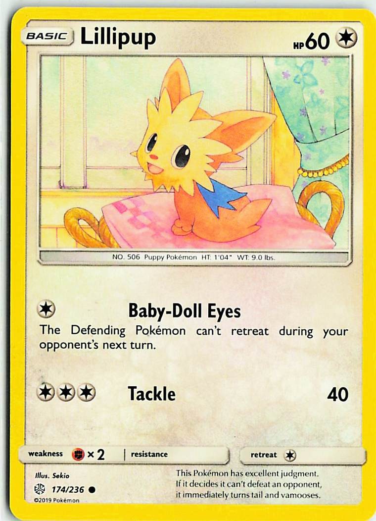 Lillipup 174/236 Common Cosmic Eclipse Pokemon Lightly Played