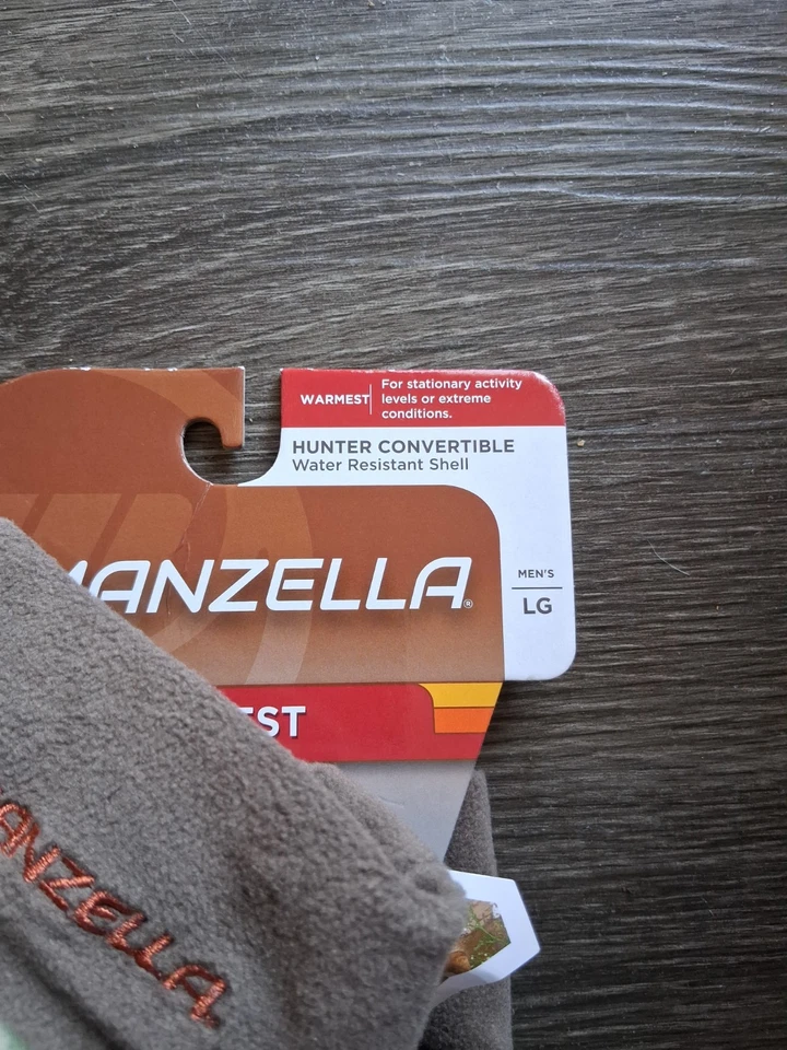 Manzella Hunt Hunter Convertible Gloves H146M-RXE-LG - Image 2 of 3