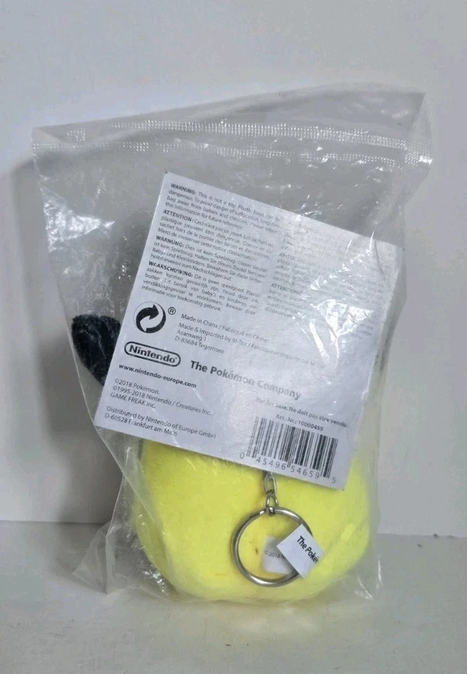Pokemon Let’s Go Pikachu Plush Keyring - Official Nintendo | Brand New Sealed - image 2 of 2