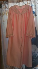 Vintage APPEL Floral Embroidered Housecoat Duster Robe Large