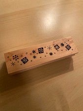 Stampin' Up - Rubber Stamp - Border -Snowflakes - EUC -Large Size