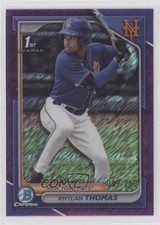 2024 Bowman Chrome Prospects Purple Shimmer Refractor /250 Rhylan Thomas 17ka