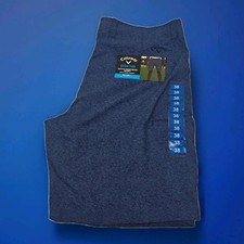 Callaway Stretch Active Waistband Golf Short W Media Pocket Men's 38 Blue NWT