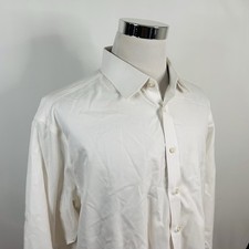 Charles Tyrwhitt 18 36 Classic Fit Non Iron Dress Shirt Off White 100 Cotton