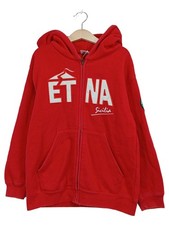 Felpa Fruit of the Loom bambino taglia 128 rossa Etna Sicilia cappuccio