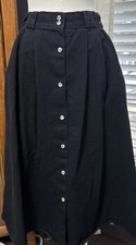 VTG Prairie Western Boho Cottage Cowgirl Peasant Maxi Skirt Button USA Button 16