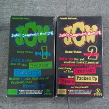 JCW Vol. 1 and 2 VHS Rare - Insane Clown Posse Juggalo Wrestling - Check Pics