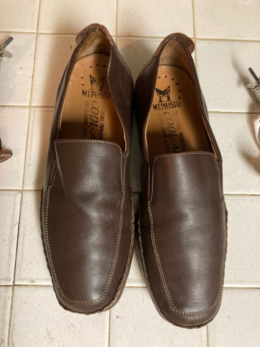Mephisto Mens Size 10.5 US Brown Leather Cool Air Slip On  display picture 2