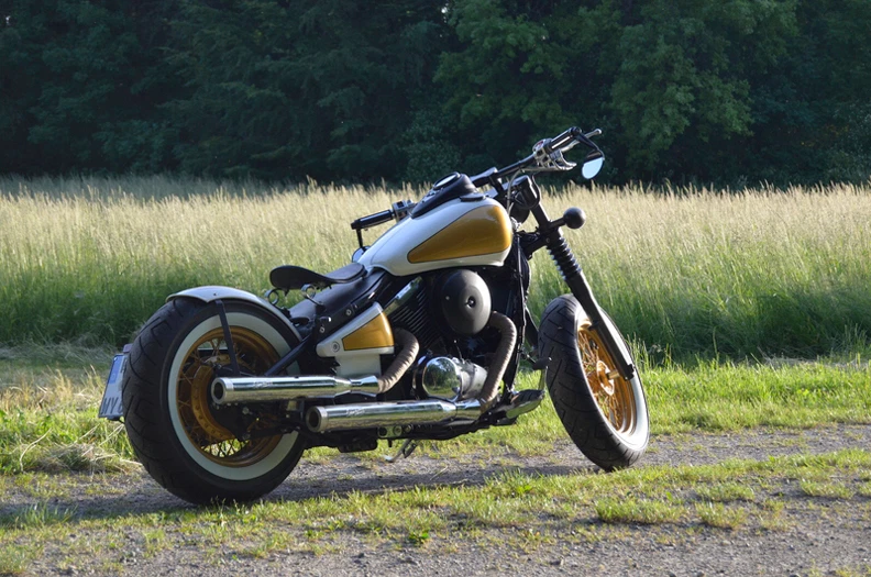 160 mm breiter runder Bobber old school Stahl Fender f r Kawasaki