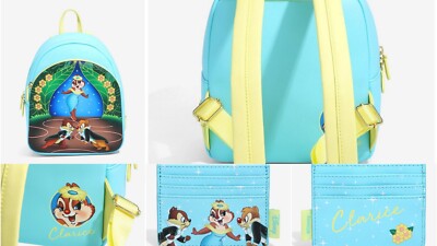 Disney Loungefly Chip N Dale Clarice Mini Backpack & Cardholder NWT