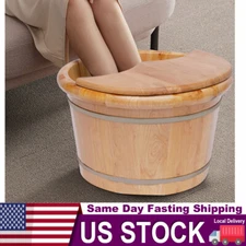 Wood Foot Bath Basin Massage Barrel Health and Beauty Feet Relax Spa Bucket Kit