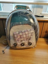 Pet Portable Carrier Backpack Space Capsule Travel Cat Bag Transparent Ventilate