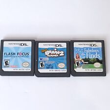 Lot of 3 Nintendo DS Brain 2 trainer Fabulous Finds Flash Focus Video Games