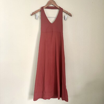 Patagonia Morning Glory Halter Tie Back Knee Length Dress Red Size Small |  eBay