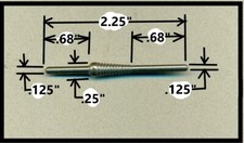 Abrasive Cartridge Roll Mandrel 2.25" L 3/4" Rolls 1/8" Shank Jewelry Polish