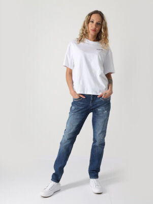 Miracle of Denim Jeans Hose Damen Regular Fit Rita in Turna Blue Straight Used
