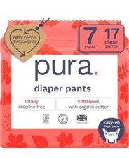 New PURA Chlorine FREE 17 Count Disposable Diaper Pants Size 7