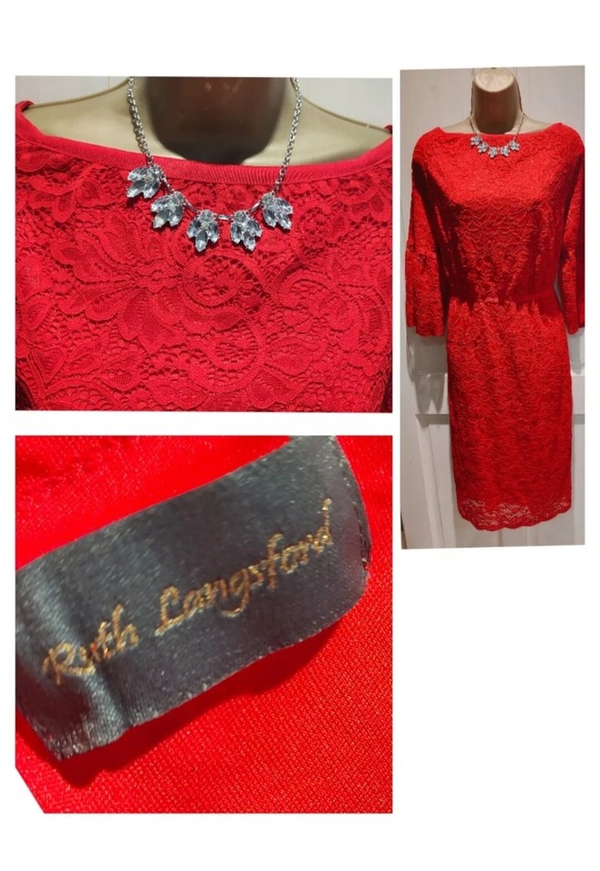 Ladies Christmas Party Cocktail Dress Size 12 RUTH LANSFORD eBay