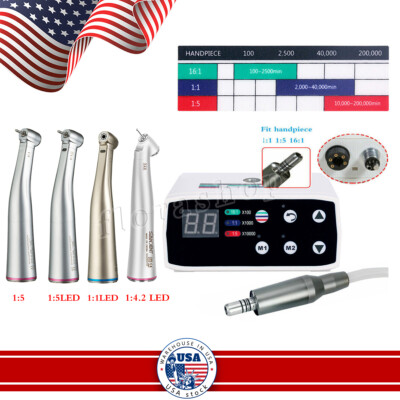 Dental NSK Style Brushless LED Electric Micro Motor/ 1:5  /1:4.2 Handpiece NEW
