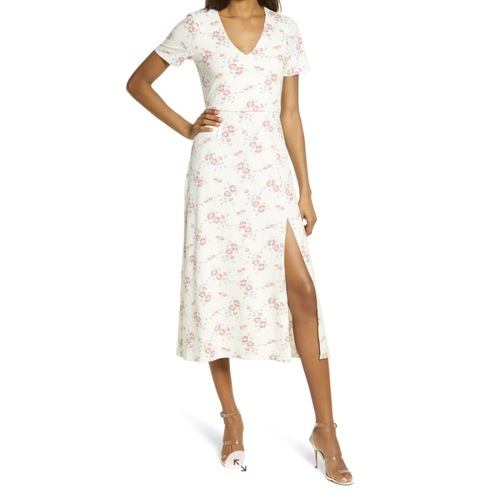 WAYF Alexa Short Sleeve Midi Dress | eBay
