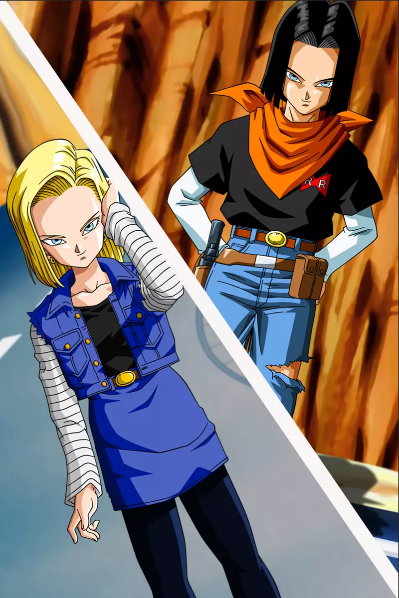 Dragon Ball Poster Androids 16 17 18 12in x 18in Free Shipping