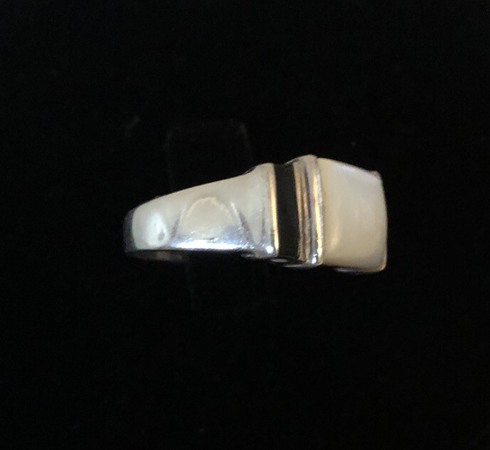 Solid 925 Sterling Silver Ring Mother Of Pearl & … - image 2