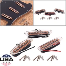 Genuine Alnico V SSS Guitar Pickups Single Coil Neck Middle Bridge for ST Strat