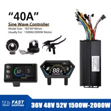 3 Mode Sinewave Controller 36V 48V 52V 40A 1500W-2000W  LCD Display for E-Bike