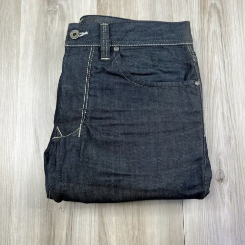 Diesel Larkee Jeans Mens Regular Straight Cotton Dark Wash Denim 32 X 31 - Picture 1 of 20