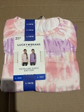 Lucky Brand Youth 2-Piece Long Sleeve Knit Tops Set PINK,PURPLE,L 14/16 NWT