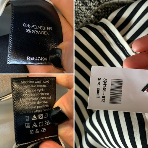 NORMA KAMALI New with Tags $299 Black & White Zip Knit Stretch Jacket, Pockets - Picture 12 of 12