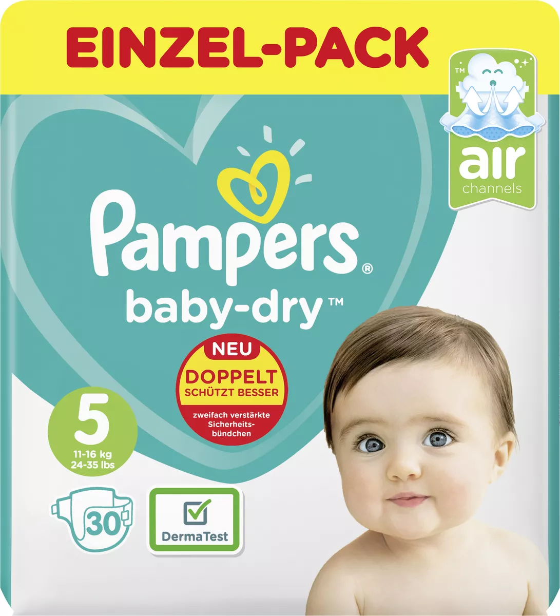 Pampers Bébé Sec Couche-Culotte Taille 5 pour 12 Heures Protection 30  Pièces