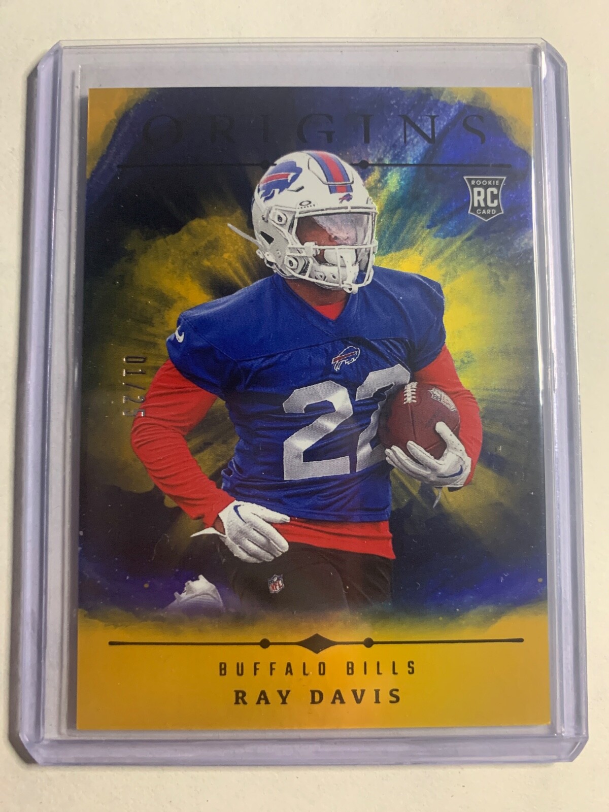 2024 Origins Football Ray Davis Rookies Holo Gold RC #D /25 #131 Bills SSP