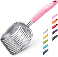 Cat Litter Scoop, Aluminum Alloy Sifter, Kitty Metal Scooper, Deep Shovel, Long