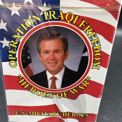 Operation Iraqi Freedom The Heroes of War Playing Cards NEW SEALED George Bush - Picture 2 of 8