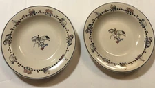 International Tableworks 2 Salad/Soup Bowls "Windy Hill" By Susan Winget  9"