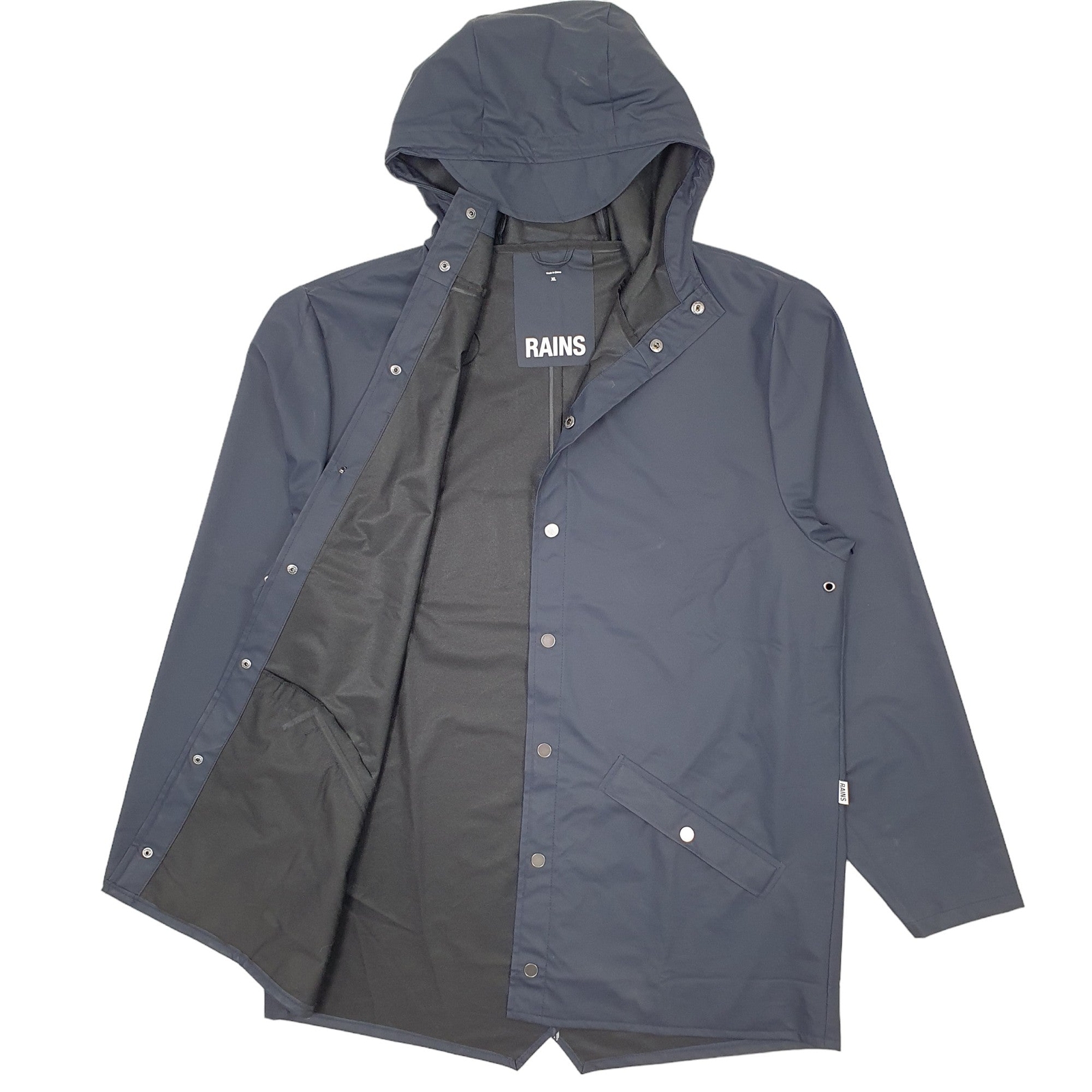 RAINS Waterproof Rain Jacket Coat Fishtail Parka Hooded Mens XL image 2