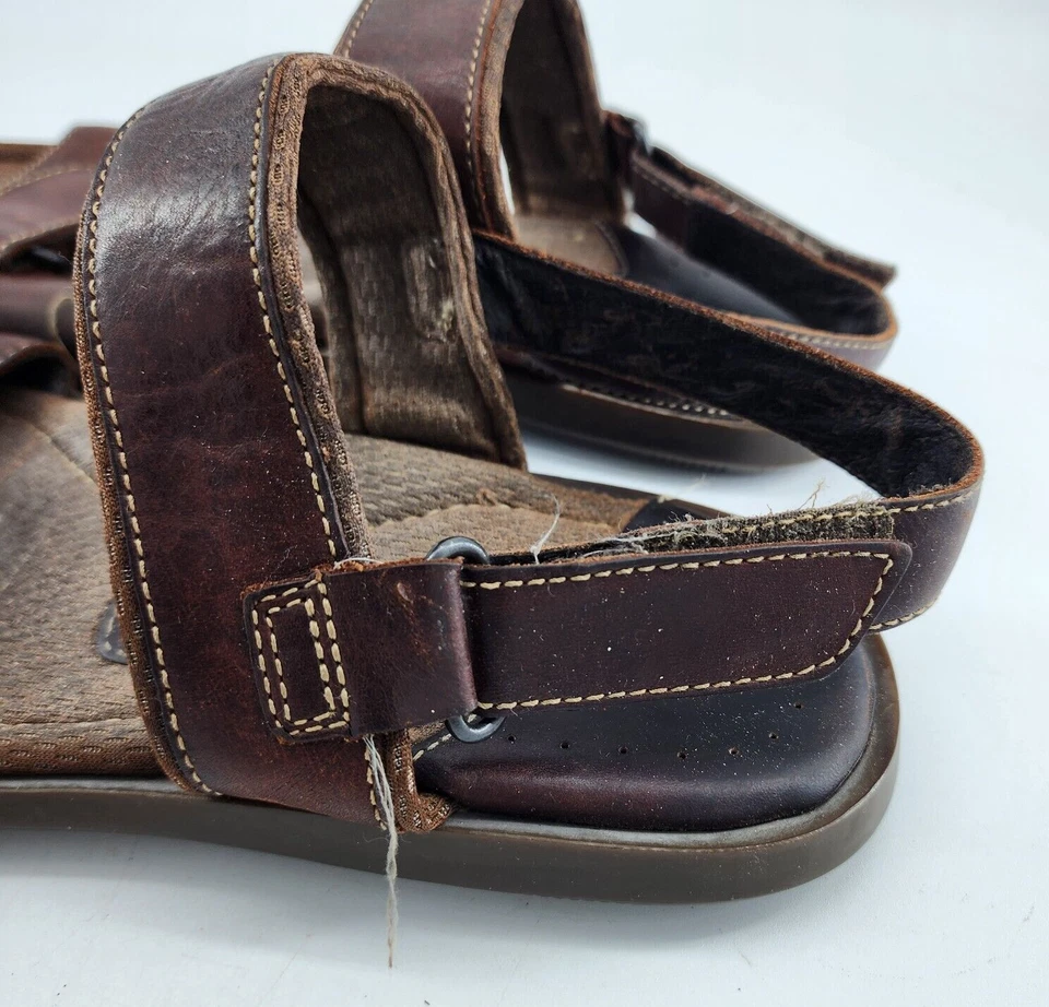 Johnston & Murphy 棕色皮革户外舒适肩带凉鞋男式 14 M 码 — 第 4/4 张图片