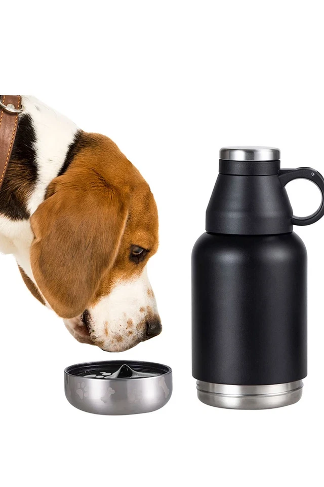 Dog Water Bottles Stainless Steel & Black Neoprene Case 32 oz - Image 4 of 4