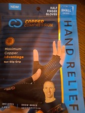 Copper Compression Hand Relief Half Finger