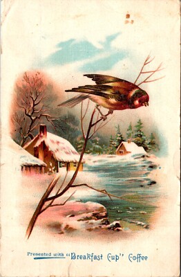 Breakfast Cup Coffee Advertising Trade Card