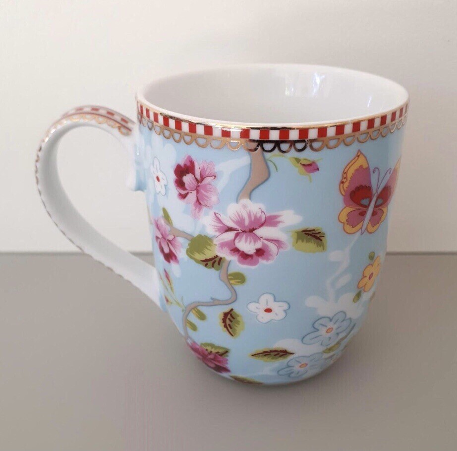 PIP STUDIO Mug Amsterdam Vintage Chinese Rose Blue Floral Gold detail  Porcelain | eBay UK
