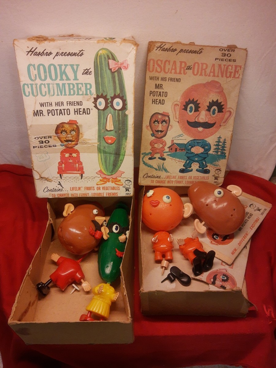 POTATOOOMOUSE ソフビ Vtg Oscar Orange Mr Potato Head Kooky Cucumber w/ Original Box