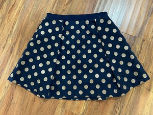 MOLO Girls Dark Navy Blue Gold Polka-Dot sz 146/152 11/12 Bree Golden Dots Skirt